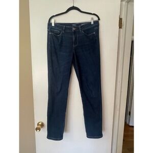 J. Jill Denim Boyfriend Straight-Leg Ankle Jeans Dark Wash Blue Size 8 RN 97641